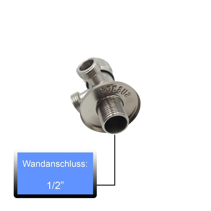 Lazardo Stainless Steel Double Angle Valve Quick Release with Outlets