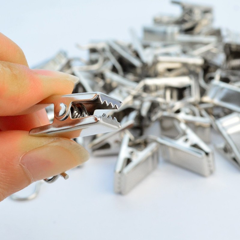 60pcs Metal Hook Clips, baotongle Hanging Curtain Clips Curtain Hook