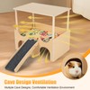 Guinea Pig Hideout Castle 2 Tierd Sturdy Wooden Hamster Castle