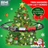 Tren Eléctrico para Árbol de Navidad, Luces y Sonidos, Decoración