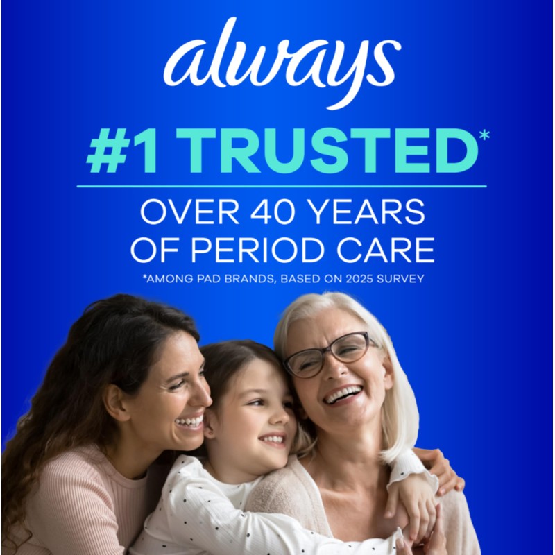 Always Ultra Thin Pads with Wings, Size 1, Regular, 46