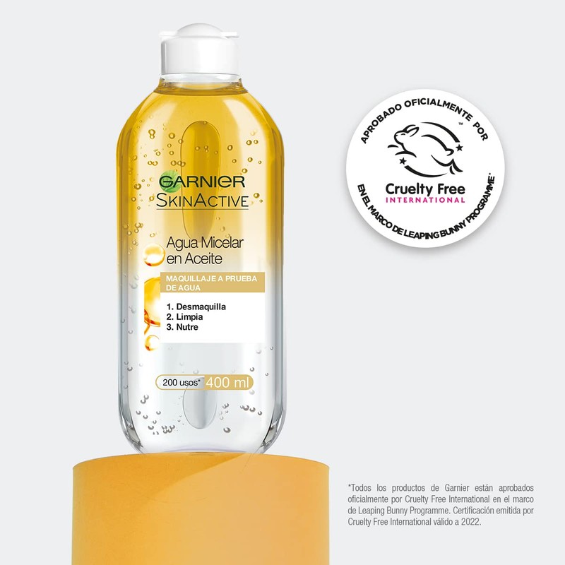 Garnier Skin Naturals Face Agua Micelar en Aceite 400ml, 2