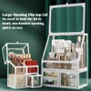 Haoh Glass Makeup Organizer Multi-Functional with Pearl Makeup Organizer with