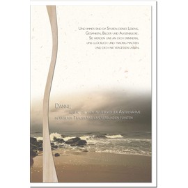 metALUm Thank You Cards Mourning | Surf | 10 Cards | 1501024