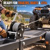 Manual Hand Crank Winch with 33 ft Steel Cable, 800/3500