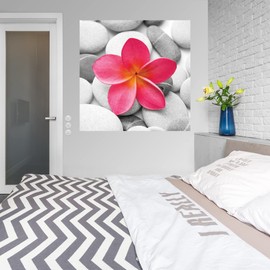 Fine Art Canvas Zen Flower Canvas Wall Decor by Artist Incado for Living Room, Bedroom, Bathroom, Kitchen, Office, Bar, Dining & Guest Room - Ready to Hang - 32 in x 32 in