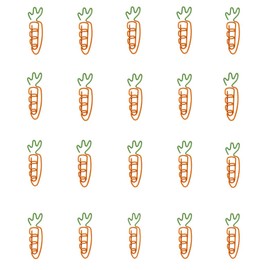 Gullor Cute Paper Clips, Vegetable Shape Paperclips, Memo Clips, Shaped Bookmarks, 20 Pieces, Carrot