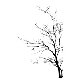Stickerbrand Nature Vinyl Wall Art Bare Tree Branch Wall Decal Sticker - Black, 96" x 56", Right to Left. Easy to Apply & Removable.
