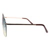 Mens & Womens Oversized Rimless Mono Lens Aviator Sunglasses