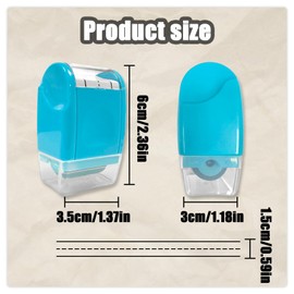 TEAONE Self Inking Line Rolling Stamps, 1 PCS Dashed Handwriting Lines for Classroom, Office Supplies (Blue)