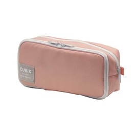 Emplan 106194-06 Cubics Pencil Case Round Zip Box Colored Pink