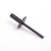 100pcs ALL Black Large Flange Blind Rivets, Aluminum, Flange Diameter