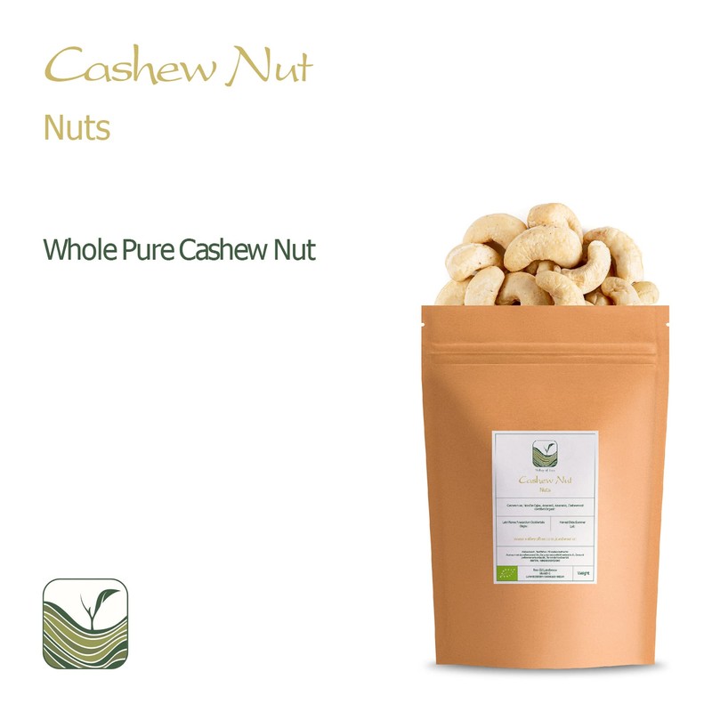 Whole Cashew Organic Nut - Unroasted and Unsalted - Organic