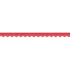 Red Sparkle Scalloped Border Trim