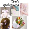 16pcs Butterfly Lace Trim, Butterfly Decor Applique Patches,Double Layers Organza