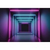 Neon Glow Fabric Corridor Party Backdrop - 8x6ft, Perfect for