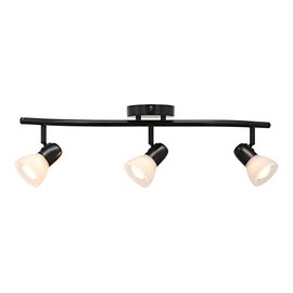 XiNBEi Lighting Track Lighting, 3 Light Modern Black Curved Kitchen Track Ceiling Light Fixtures XB-TR1223-3-MBK