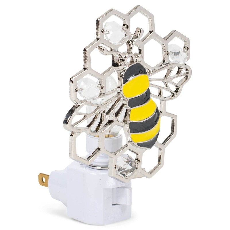 Ganz CG173576 Bee with Crystals Night Light, Multicolor