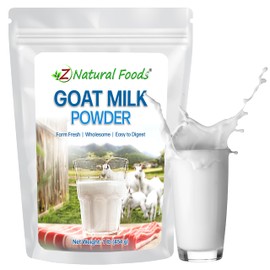 Z Natural Foods Goat Milk Powder - Pure Netherlands Full Cream Milk, Powdered Goat Milk, Highly Nutritious, Easy Digestion - Whole Goats Milk for Adults for Smoothies, Cooking, Baking, 1 lb