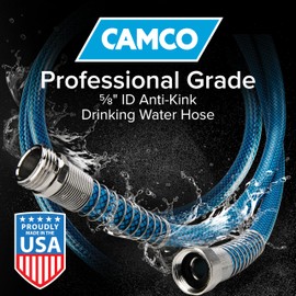 Camco TastePURE 4-Foot Premium Camper/RV Drinking Water Hose - Features a Heavy-Duty No-Kink Design with Strain Relief Ends & 5/8-Inch Inside Diameter - NSF Drinking Water Safe Certified (22813)