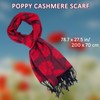 QCYFJZFU Soft Poppy Scarf Cashmere Blend, Warm Cosy Womens Shawls