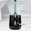 SetSail Toilet Brush and Holder 3 Pack, Self Closing Lid