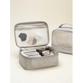 [Picasso] Square mesh pouch warm gray / [피카소] 스퀘어 메쉬 파우치 웜그레이