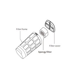 Lydsto Filter Sponge for S1 Cordless Handheld Pool Vacuum, 4 Pcs