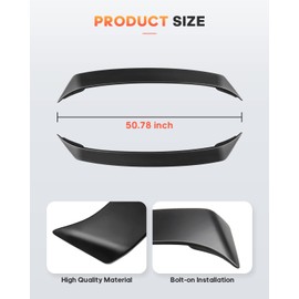 FINDAUTO ABS Rear Trunk Spoiler Wing with 3rd Brake Light Fits for 2003-2013 for Toyota Corolla Trunk Lip Spoiler