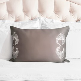 Silk Pillowcase 50x70 - 100% Natural 19 Momme - Design Pillow Case - For Brittle, Thin, Damaged Hair - Alternative to Scarf, Night Cap, Satin Charlotte (Grey)