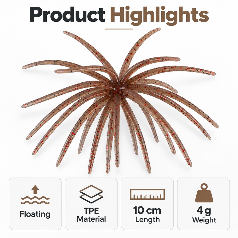 Floating Soft Fishing Lures for Saltwater – 2-Pack TPE Sea