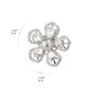 Ruihfas 2Pcs Floral Shoe Clips Pearl Crystal Shoe Buckles Decoration