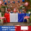 Vyntra 12 Pack Red White Blue Plastic Tablecloths, 54 x