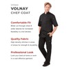 Chef Works Unisex Volnay Chef Coat, Black, Small