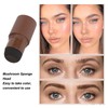 Eyebrow Powder Stamp Kit with 2Pcs Brushes 20Pcs Stencils Long