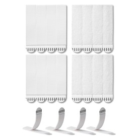 Funnytek Picture Hanging Strips 24 Pairs (48 Strips) Sticky Picture Hangers for Walls Hanging Pictures No Nails Damage Free Hook and Loop Tape Refill Adhesive Poster Strips