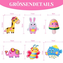 DIY Felt Sewing Kit for Children - Craft Set with Animal Shapes & Pre-Cut Parts. Gift for Children's Day, Christmas or as Party Bags for Children's Birthdays