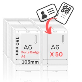 Pack of 50 Card Holders - Clear Card Holders - Events Company Groups (A6 105x150mm)