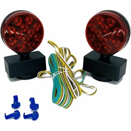 EAGLEKING Magnetic led Tail Lights Towing Trailer Light Kit Multi-Function DOT