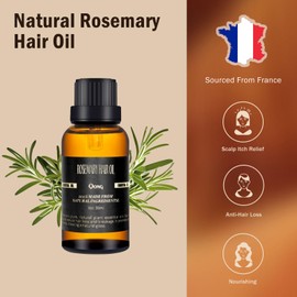 Rosemary Hair Oil 30ml | Hair Growth, Scalp Itch Relief & Anti-Hair Loss | 100% Natural & Pure | Nourish & Strengthen Hair Follicles | Promote Healthy, Shiny Hair