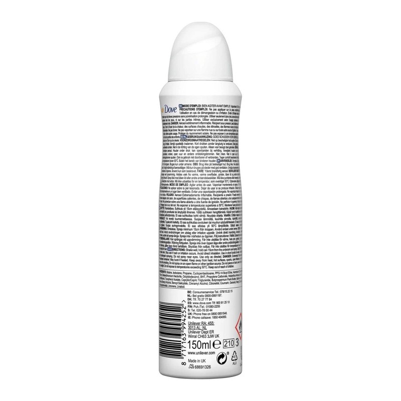 Dove Invisible Dry Antiperspirant Deodorant Spray for Woman Alcohol Free
