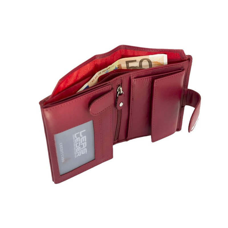LEAS Ladies Wallet with Outside Lock and Big Coin Compartment