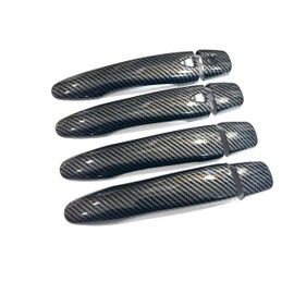 Kicks Carbon Door Handle Cover Bezel Trim Parts Dress Up Exterior Custom Garnish with Mini Waste