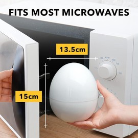 Microwave Egg Boiler 4 Egg Capacity Microwave Egg Cooker for Hard Boiled Eggs Microwave Egg Maker Under 9 minutes Medium and Hard Boiled Egg Cooker Rapid Egg Boiler Microwavable Egg Poacher