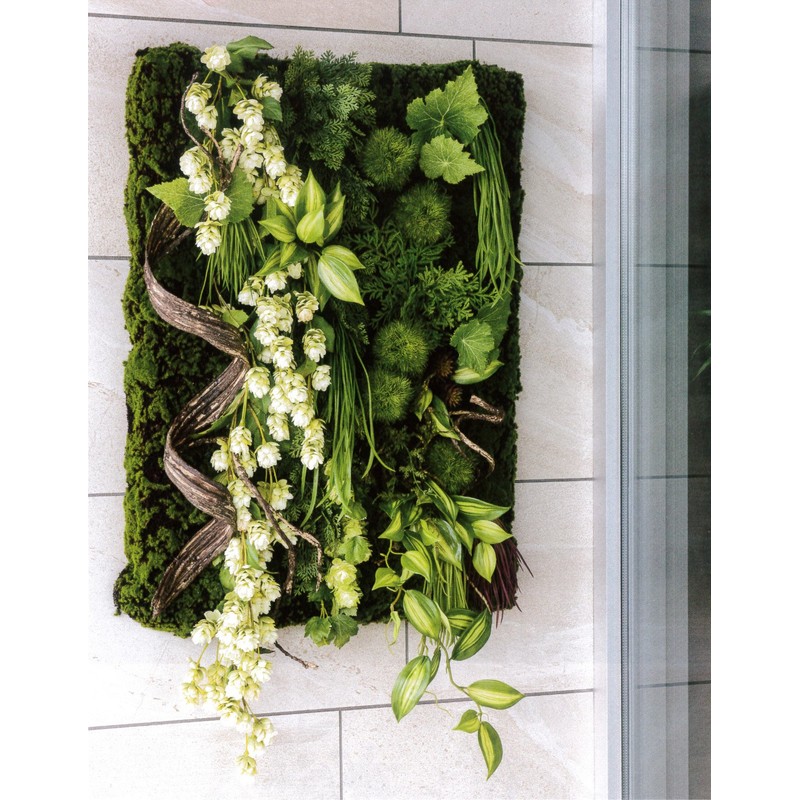 asca Artificial Moss Mat, Green, Approx. 11.6 x 11.6 x