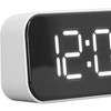 Digital Alarm Clock Large Number USB Rechargeable Mirror Electronic Desktop