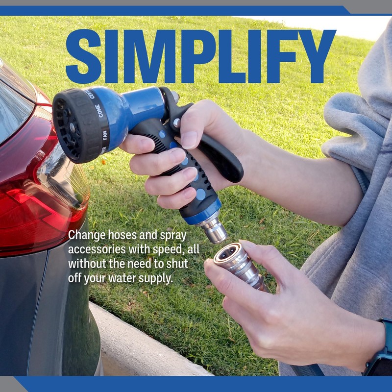 ESSENTIAL WASHER 3/4 Stainless Steel Garden Hose Check Valve |