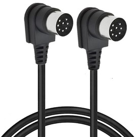 HUHANGGod Dual 90Degree Winkel Großer 8-Pin Din Stecker zum männlichen Lautsprecher Audio Kabel, 2 X 90Degree Din 8-Pin Verlängerungskabel für Bang und Olufsen B&O PowerLink BeoLab (1.5 Meter)