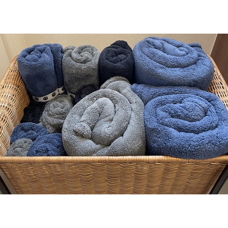 TARO FIBER Fluffy Hand Towel, Handkerchief, Quick Drying, Super Absorbent,
