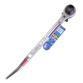 Super Tool RNB-1721RK Double-ended Ratchet Wrench, Regular Size, With Sliding Space, Curved Shino Type